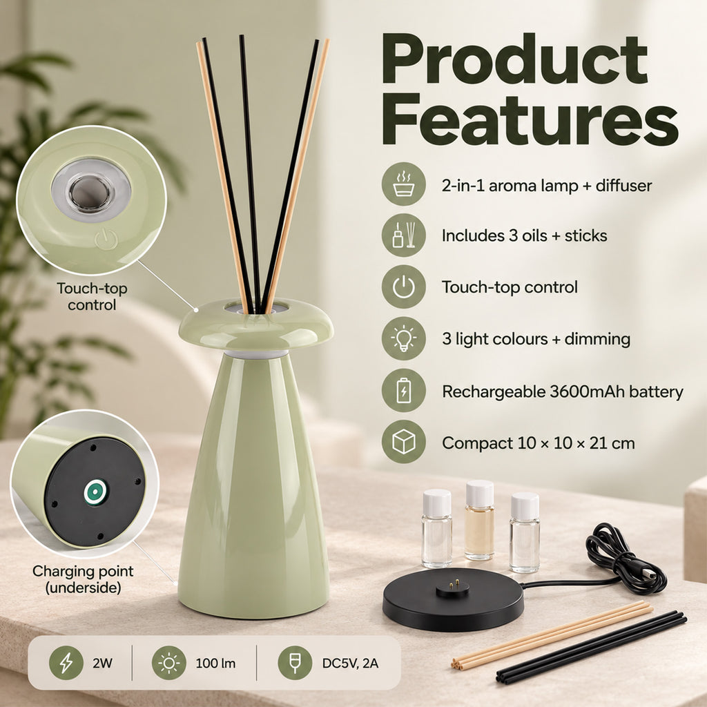 Bliss & Beyond Table Lamp (Size - One Size) - Light Green_8645075_1