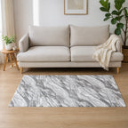 Bliss & Beyond Marble Rug and Door Mat (Size 180x1 cm) - Silver_8645605