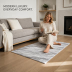 Bliss & Beyond Marble Rug and Door Mat (Size 180x1 cm) - Silver_8645605_1