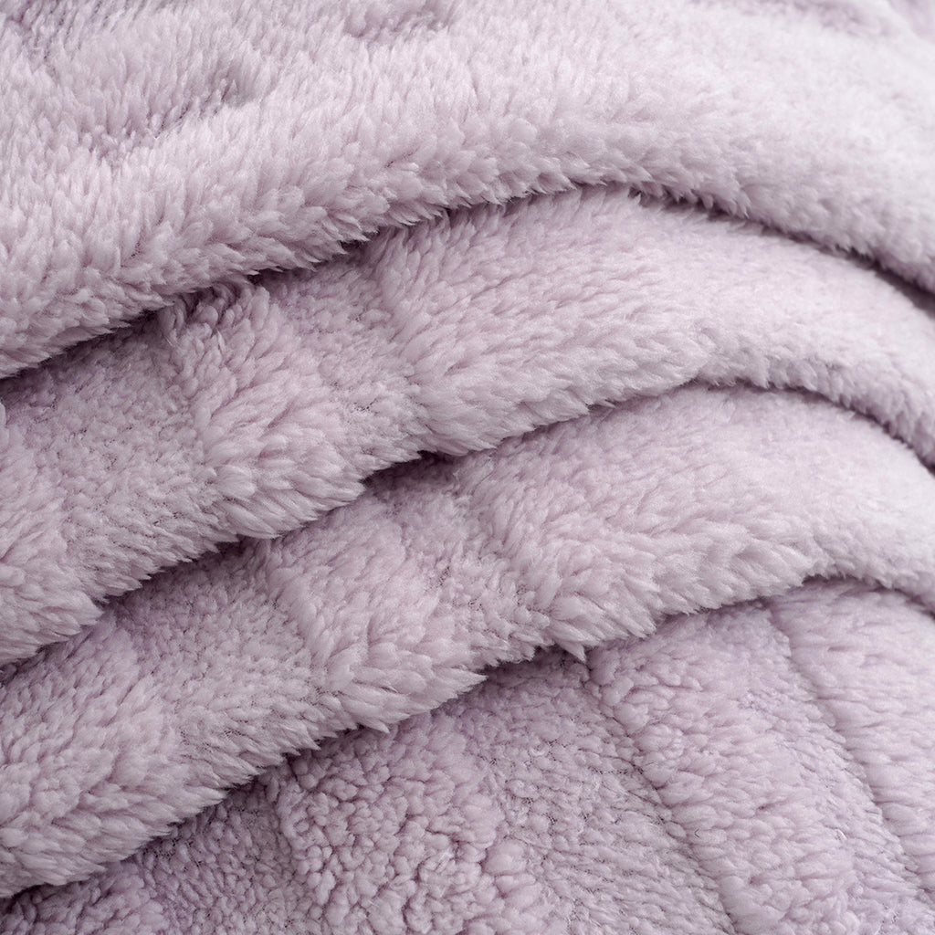 Bliss & Beyond Single Layer Soft Jacquard Throw Blanket (Size 150 x 200Cm) - Light Purple_8646883_1