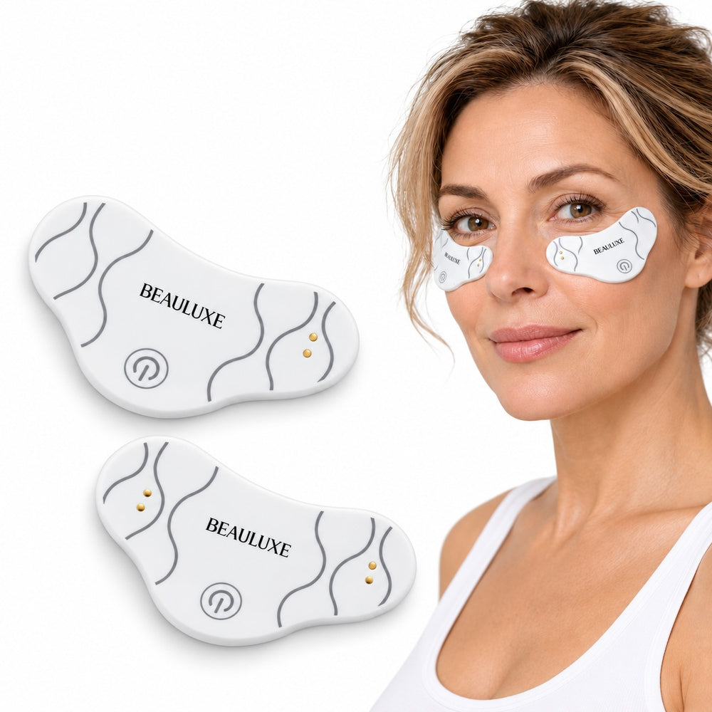 "Beauluxe 1 Pair (2pcs) Red light + Blue light Eye Beauty Device With 16 pcs Gel patch replacement - White                           LED Qty 12pcs (number of LED chips 36pcs)   Battery Capacity  55mAh_8673249