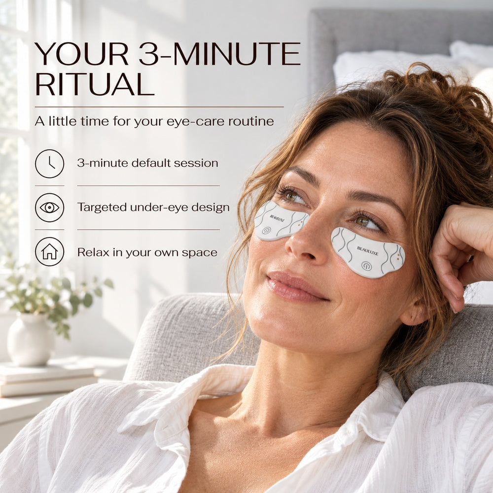 "Beauluxe 1 Pair (2pcs) Red light + Blue light Eye Beauty Device With 16 pcs Gel patch replacement - White                           LED Qty 12pcs (number of LED chips 36pcs)   Battery Capacity  55mAh_8673249_1