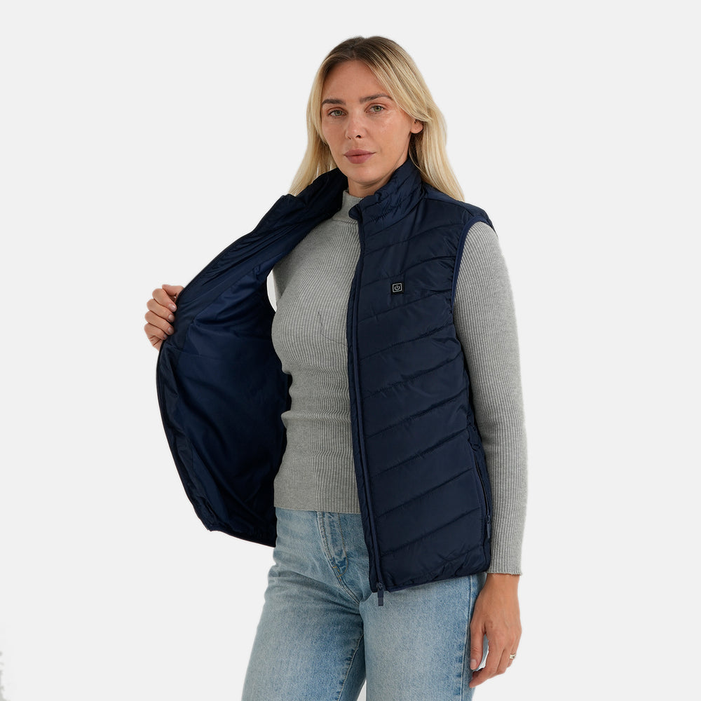 Valissiere Patterned Gilet  - Navy Blue_8675076_3