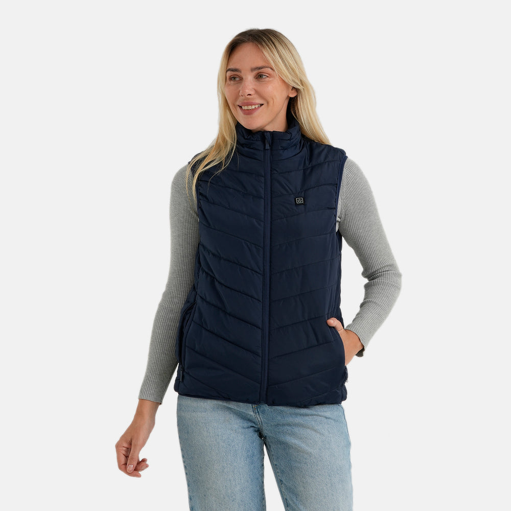 Valissiere Patterned Gilet  - Navy Blue_8675076_4