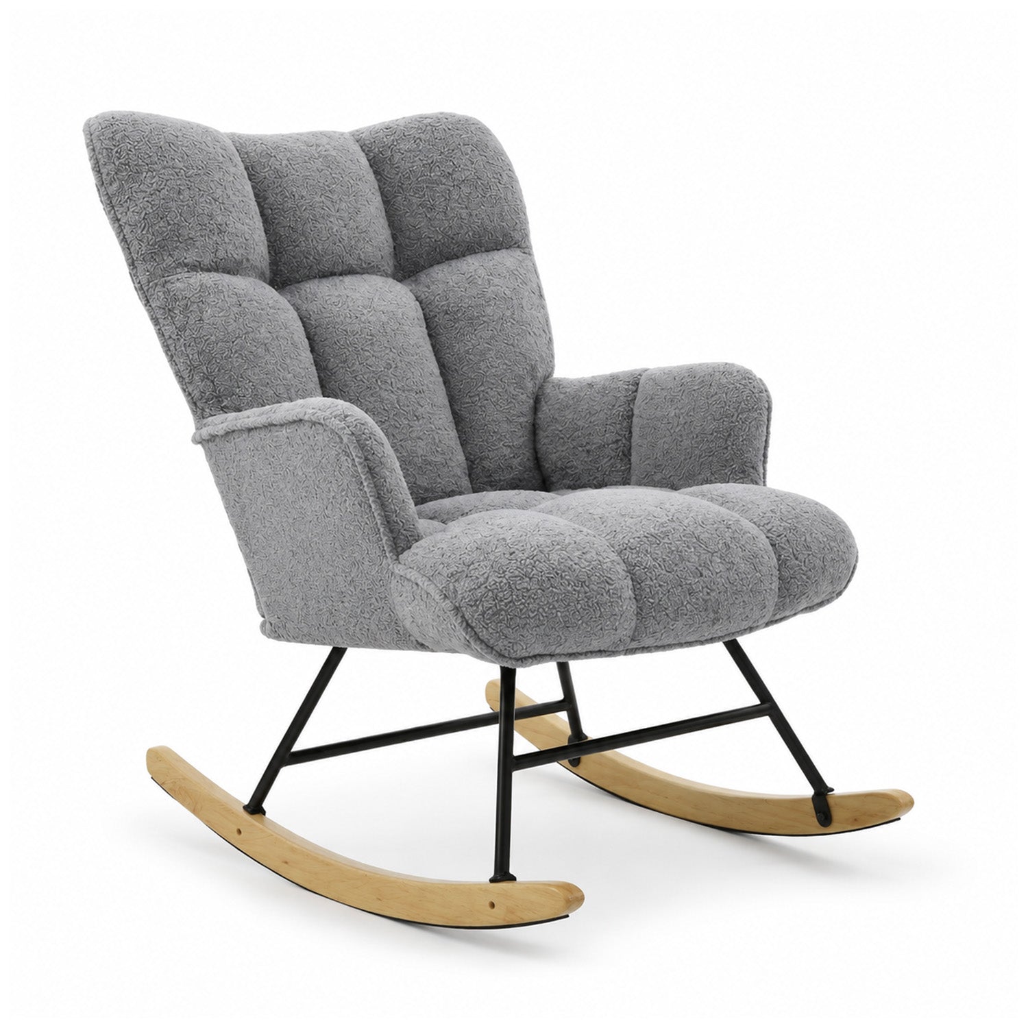 Alivio Comfortable Rocking Armchair - Grey_8676878