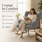 Alivio Comfortable Rocking Armchair - Grey_8676878_1