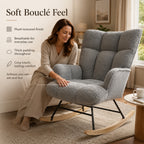 Alivio Comfortable Rocking Armchair - Grey_8676878_2