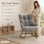 Alivio Comfortable Rocking Armchair - Grey_8676878_3