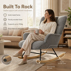 Alivio Comfortable Rocking Armchair - Grey_8676878_4