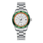 Heritor Automatic Bexley Automatic Japanese 8215 Miyota Watch with a White Dial and a Silver Stainless Steel Strap in a 40mm Silver Stainless Steel Case with 20 ATM Water Resistance HERHS4501_8679791