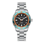Heritor Automatic Bexley Automatic Japanese 8215 Miyota Watch with a Black Dial and a Silver Stainless Steel Strap in a 40mm Silver Stainless Steel Case with 20 ATM Water Resistance HERHS4502_8679792