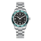 Heritor Automatic Bexley Automatic Japanese Watch with a Black Dial and a Silver Stainless Steel Strap in a 40mm Silver Stainless Steel Case with 20 ATM Water Resistance HERHS4504_8679813