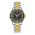 Heritor Automatic Bexley Automatic Japanese Watch with a Black Dial and a Silver and Gold Stainless Steel Strap in a 40mm Silver Stainless Steel Case with 20 ATM Water Resistance HERHS4505_8679814