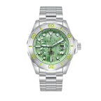 Nautis Pacific Automatic Japanese Watch with a Abalone Light Green Dial and a Silver Stainless Steel Strap in a 44mm Silver Stainless Steel Case with 20 ATM Water Resistance NAUN105-5_8679845