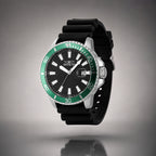 Invicta Pro Diver Quartz Watch with a Black Dial and a Black Silicone Strap in a 45mm Silver Stainless Steel Case with 5 ATM IN-46129_8680026