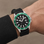 Invicta Pro Diver Quartz Watch with a Black Dial and a Black Silicone Strap in a 45mm Silver Stainless Steel Case with 5 ATM IN-46129_8680026_1