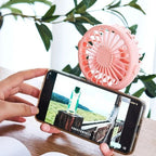 Handheld Grip Fan - Pink_8687284_1