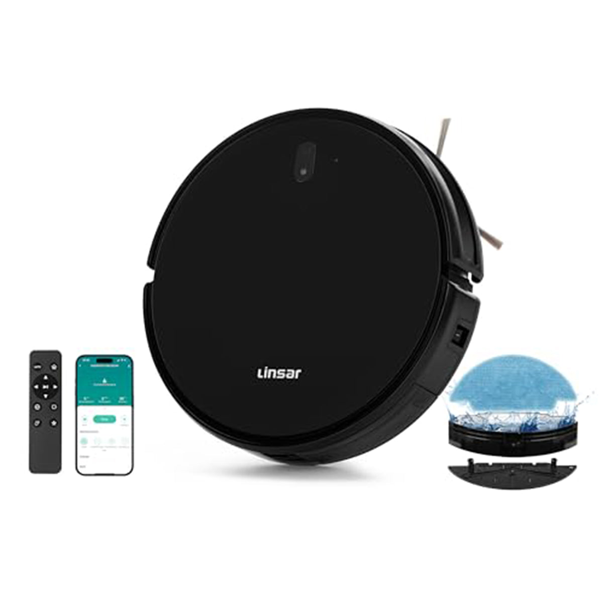 Linsar Robotic Vacuum & Mop - Black_8696508