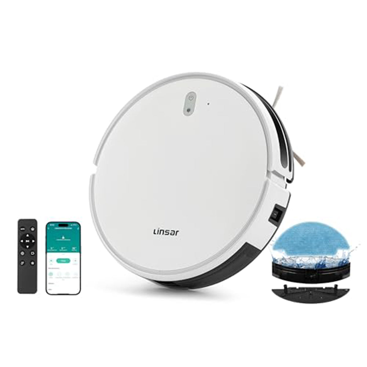 Linsar Robotic Vacuum & Mop - White_8696569