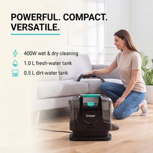 Linsar Portable Carpet and Upholstery Cleaner - Vacuum Machine - Black