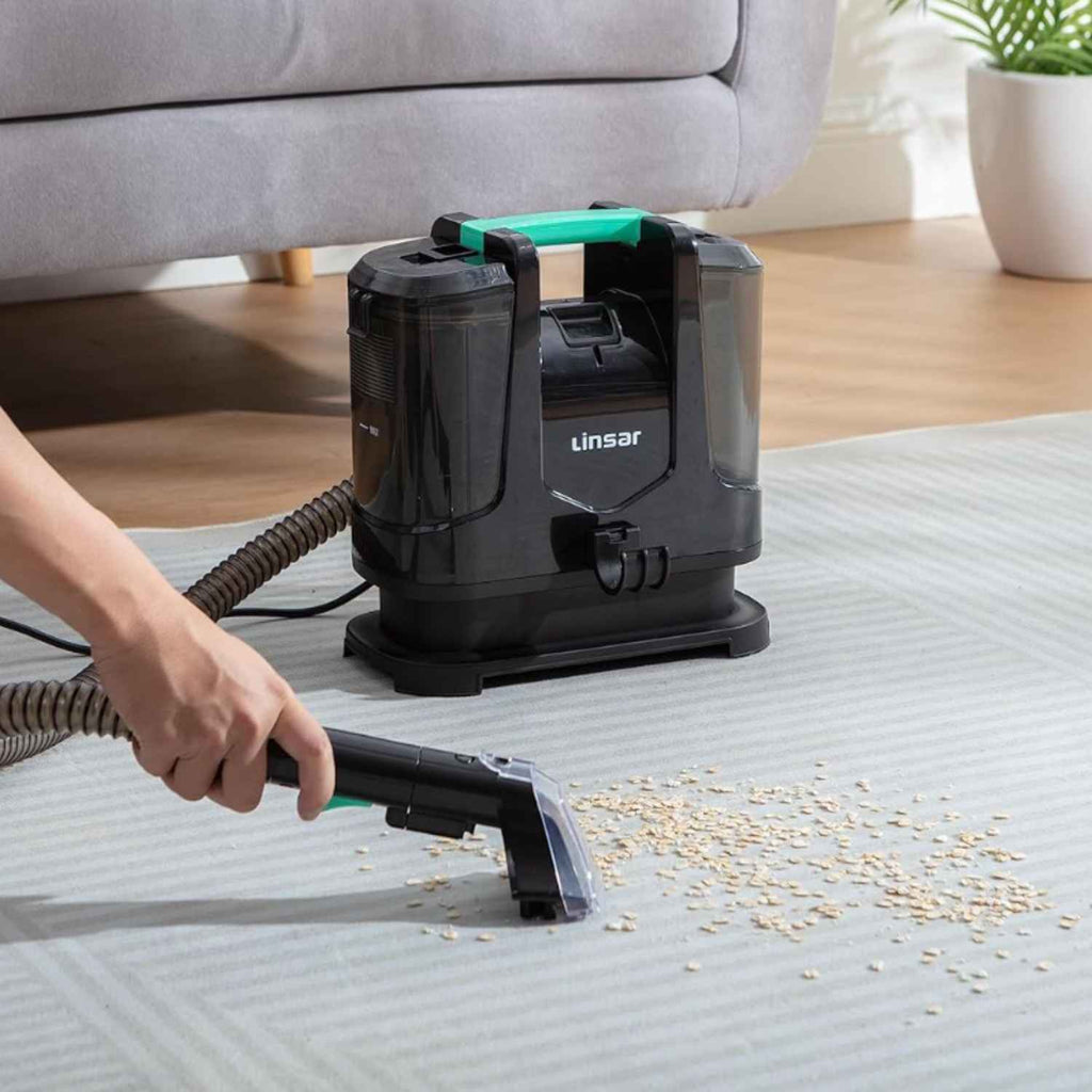 Linsar Portable Carpet and Upholstery Cleaner - Vacuum Machine - Black