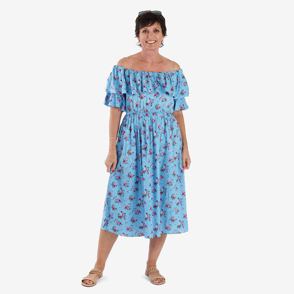 Closeout Deal Cotton Midi (Size - One Size) - Blue_8699297