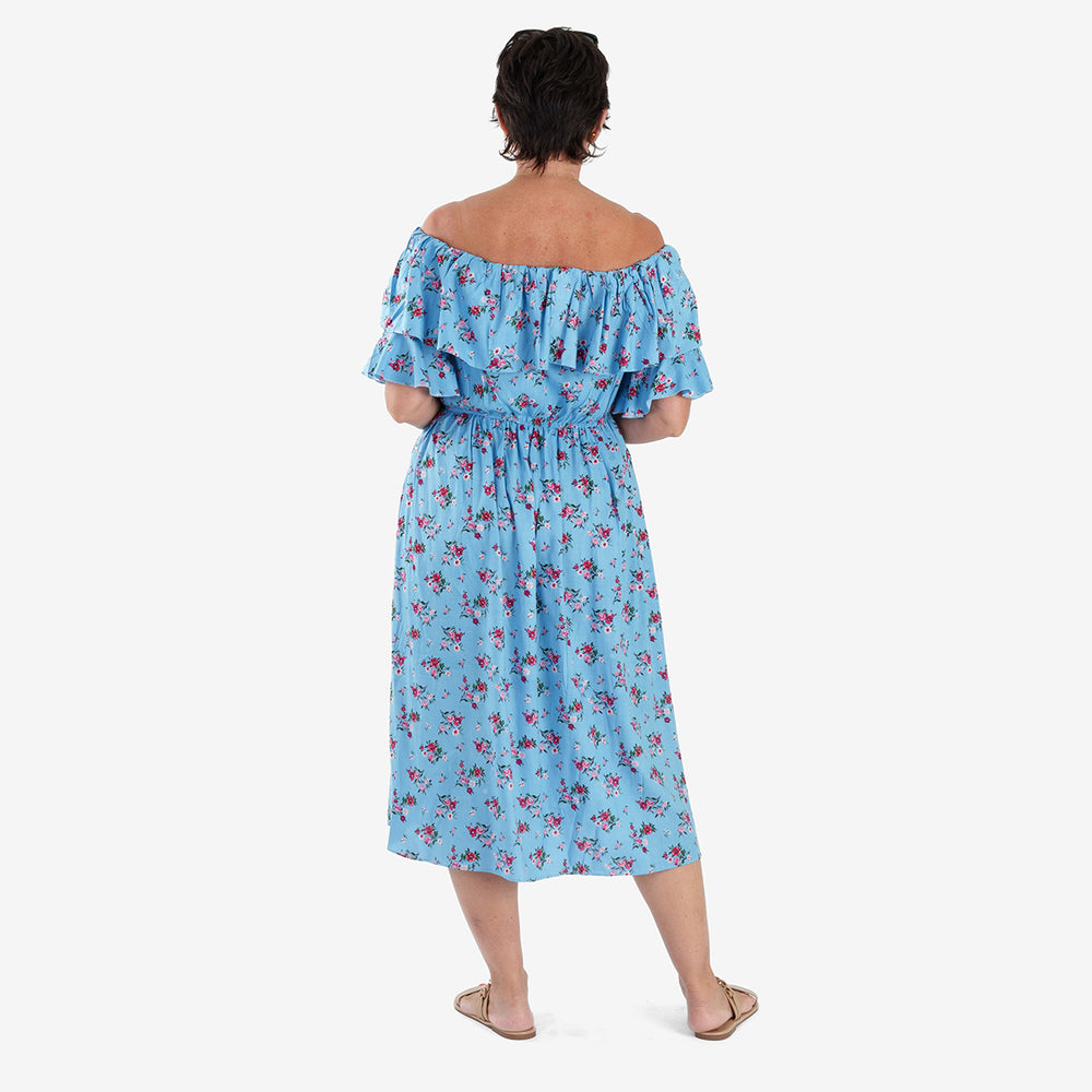 Closeout Deal Cotton Midi (Size - One Size) - Blue_8699297_3