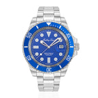 Mathey Tissot Swiss Quartz Ronda 515 Watch with a Blue Dial and a Silver Stainless Steel Strap in a 43mm Silver Stainless Steel Case 20 ATM H977ABU_8700435
