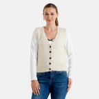 & Maisi Patterned Vest (Size - One Size) - Beige_8702106_3
