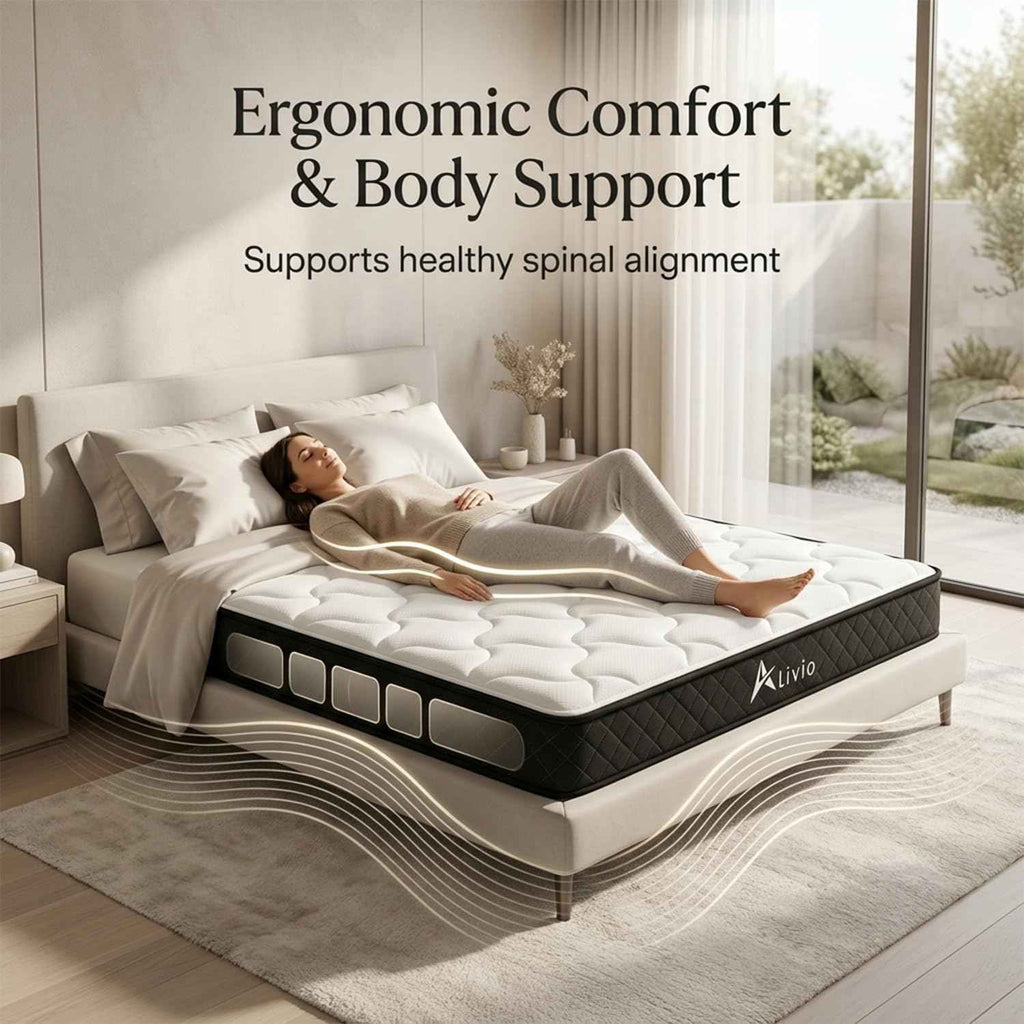 7-Zone Support Breathable Soft Knitted Microfiber Mattress with 365-Day Sleep Trial