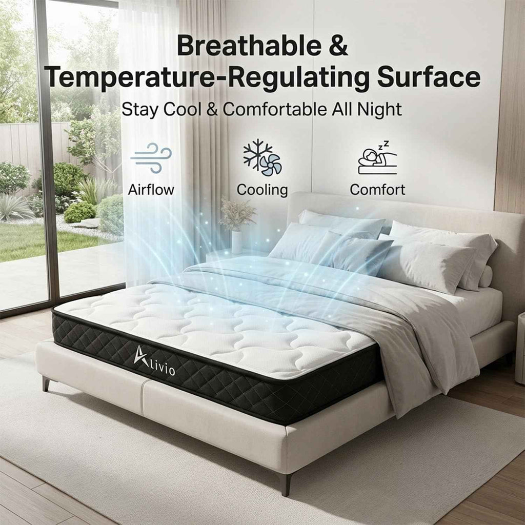 7-Zone Support Breathable Soft Knitted Microfiber Mattress with 365-Day Sleep Trial