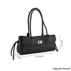 Valissiere Leather Patterned Tote Bag (Size 32x12x14 cm) - Black_8705563_5
