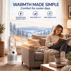 Bliss & Beyond Cooling & Heating Bladeless Fan with Air Purifier, Remote & HEPA Filter