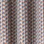 Prado Patterned Lined Curtains (66 x 54 Inch) - Grey & Terracotta_8711431_1