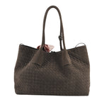 Valissiere Leather Patterned Tote Bag (Size 42x22x26 cm) - Coffee_8711911_5