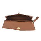 VALLISERIE Leather Patterned Clutch (Size 31x3x14 cm) - Khaki_8712061_4