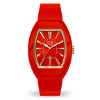 ICE Watch ICE Dome Quartz Watch with a Gold Glitter Dial and a Red Silicone Strap 024542_8718072