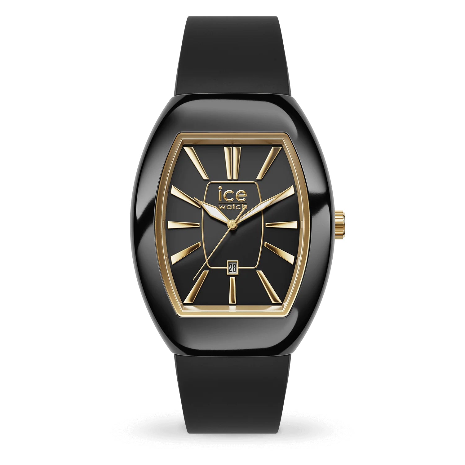 ICE Watch ICE Dome Quartz Watch with a Gold Glitter Dial and a Black Silicone Strap 024542_8718072