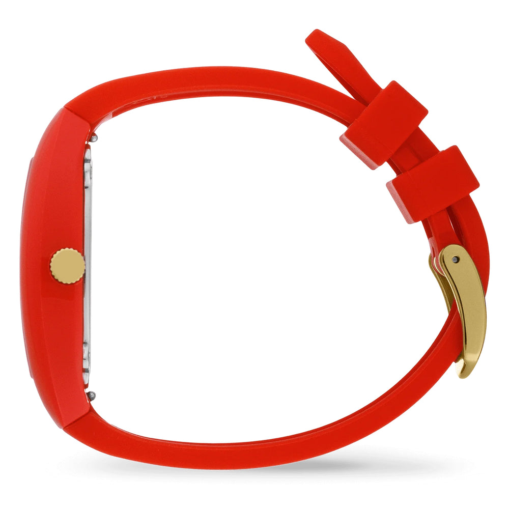 ICE Watch ICE Dome Quartz Watch with a Gold Glitter Dial and a Red Silicone Strap 024542_8718072_2