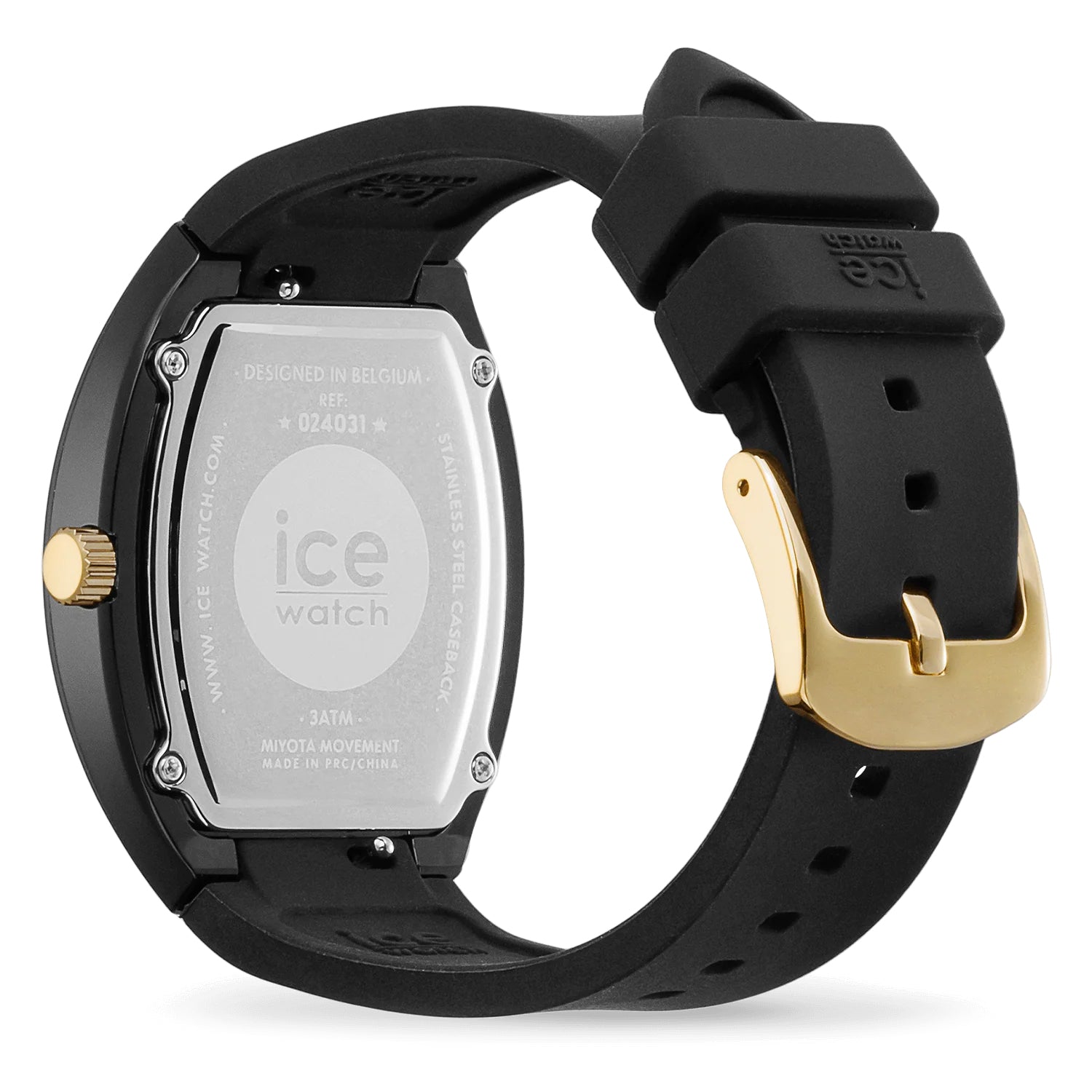 ICE Watch ICE Dome Quartz Watch with a Gold Glitter Dial and a Black Silicone Strap 024542_8718072_3