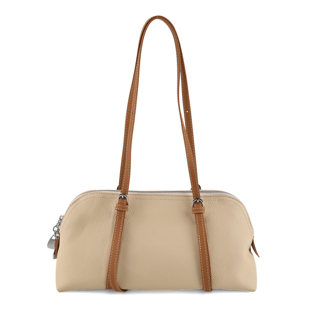 Leather Patterned Tote Bag (Size 32x11x17 cm) - Beige_8723509