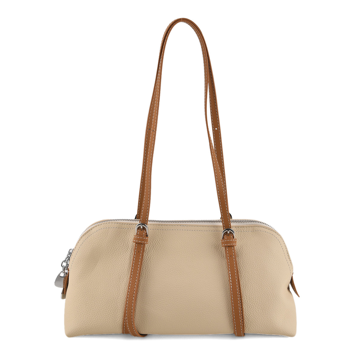 Leather Patterned Tote Bag (Size 32x11x17 cm) - Beige_8723509