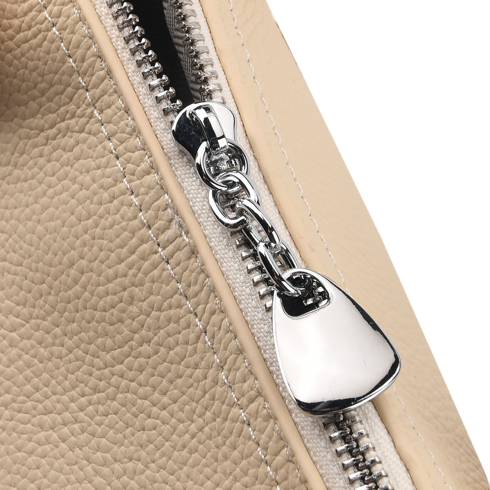 Leather Patterned Tote Bag (Size 32x11x17 cm) - Beige_8723509_5