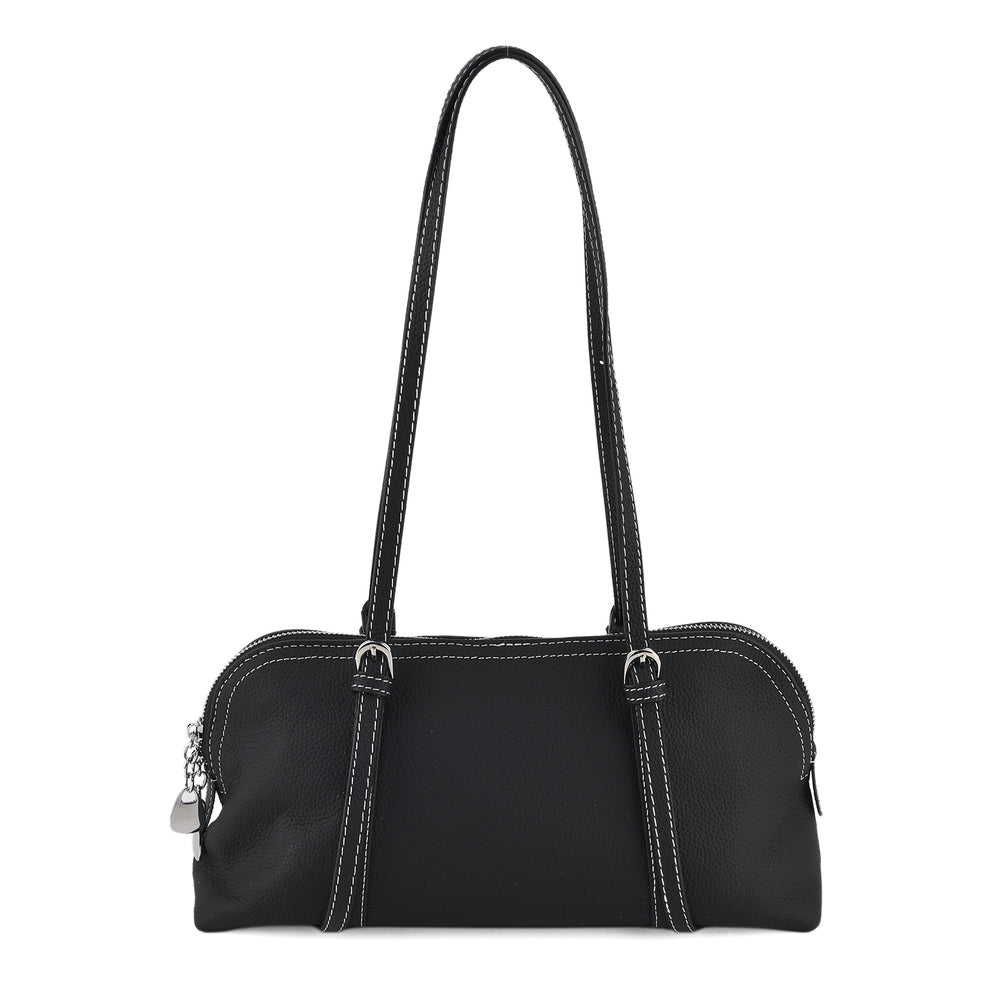 Leather Patterned Tote Bag (Size 32x11x17 cm) - Black_8723515