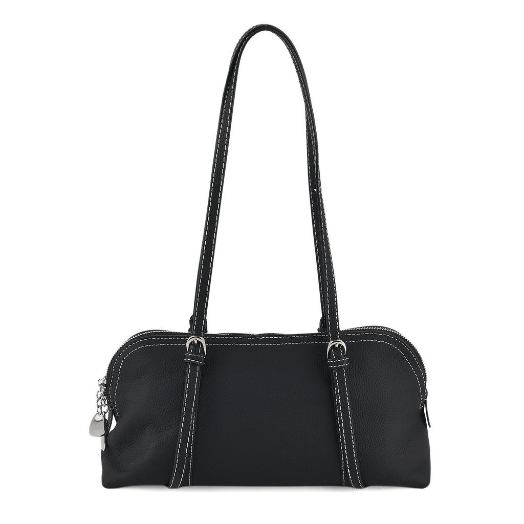Leather Patterned Tote Bag (Size 32x11x17 cm) - Black_8723515