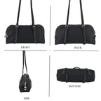 Leather Patterned Tote Bag (Size 32x11x17 cm) - Black_8723515_3