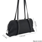 Leather Patterned Tote Bag (Size 32x11x17 cm) - Black_8723515_6