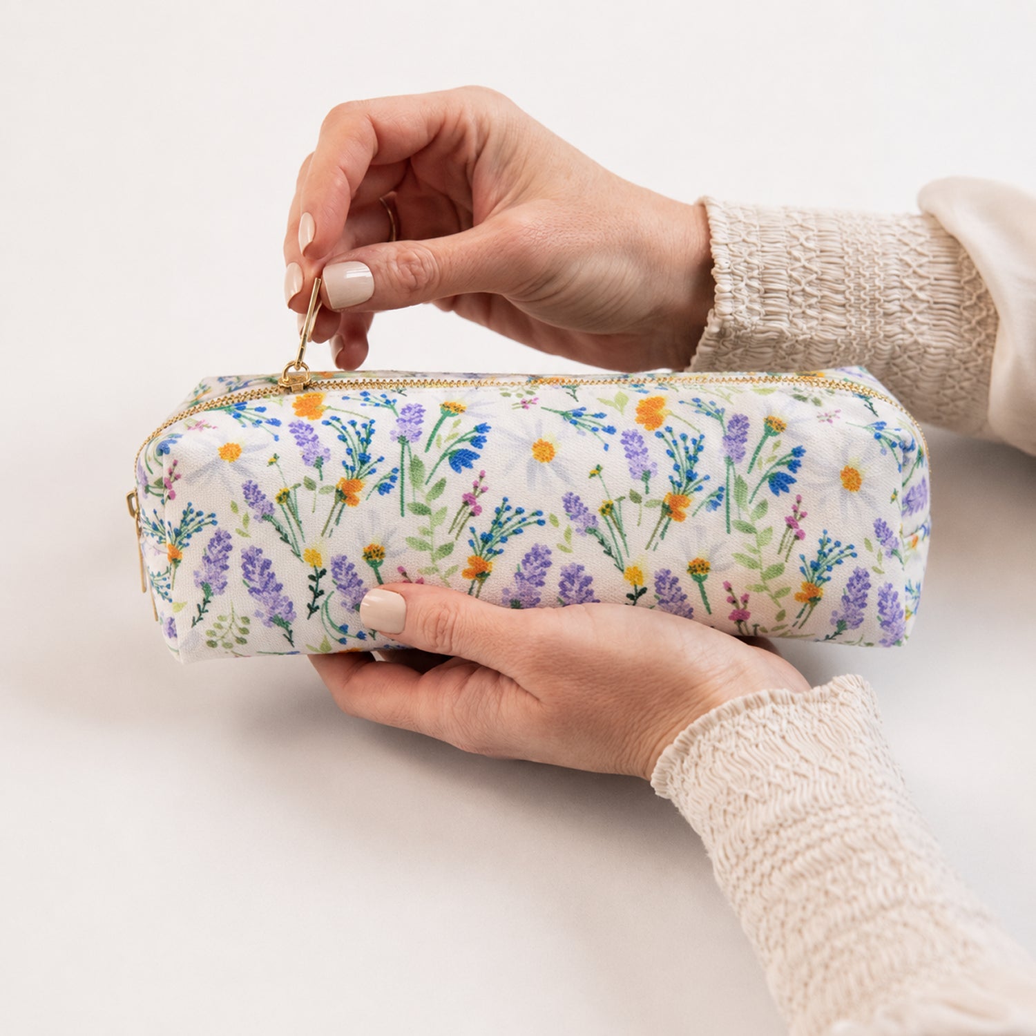 Floral Pencil Case - White_8724875_2