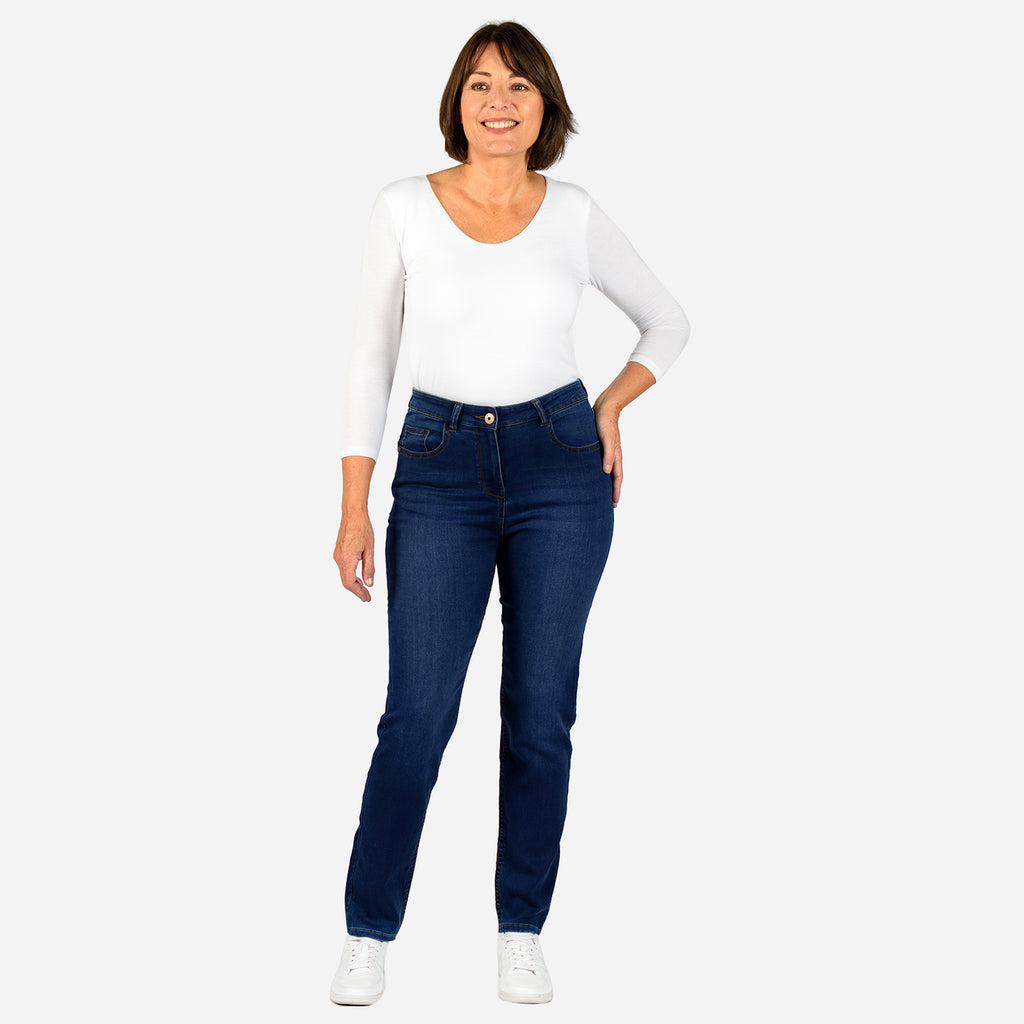 TAMSY - Angelina Relaxed Stretch Jean (Size 12) - Indigo_8731168