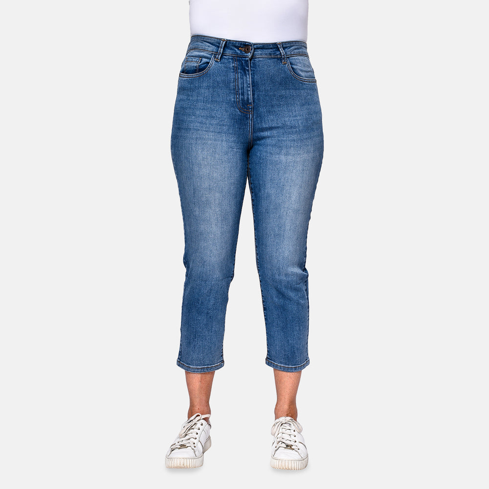 TAMSY - Angelina Relaxed Skinny Stretch Jean (Size 10) - Mid Blue_8731316